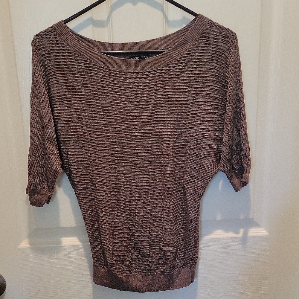 Express Taupe Knit Top